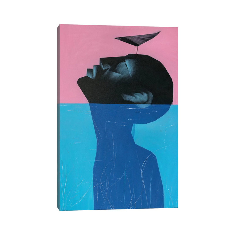 «Drowning Vol volontaire II» par VCalvento - impression d'art graphique, Toile tendue, H 12 po x l 8 po x P 0,75 po