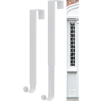Wreath Hanger,Adjustable Length 14.9-25 Inch Metal Door Hanger,Wreath Hanger For Front Door 20 Lbs Larger Christmas Wreaths Decorations Hook