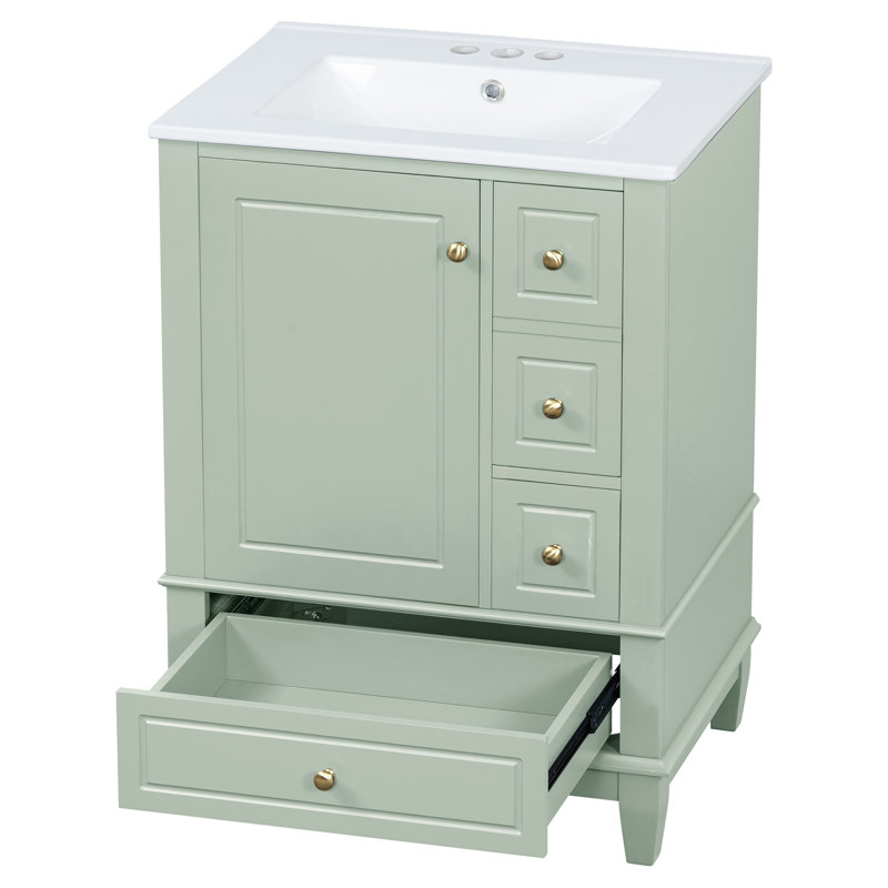Ensemble de meuble-lavabo 24 po avec comptoir en céramique 24 po
