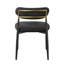 Ensemble de 2 chaises d'appoint en tissu noir et finition noire Jaramillo