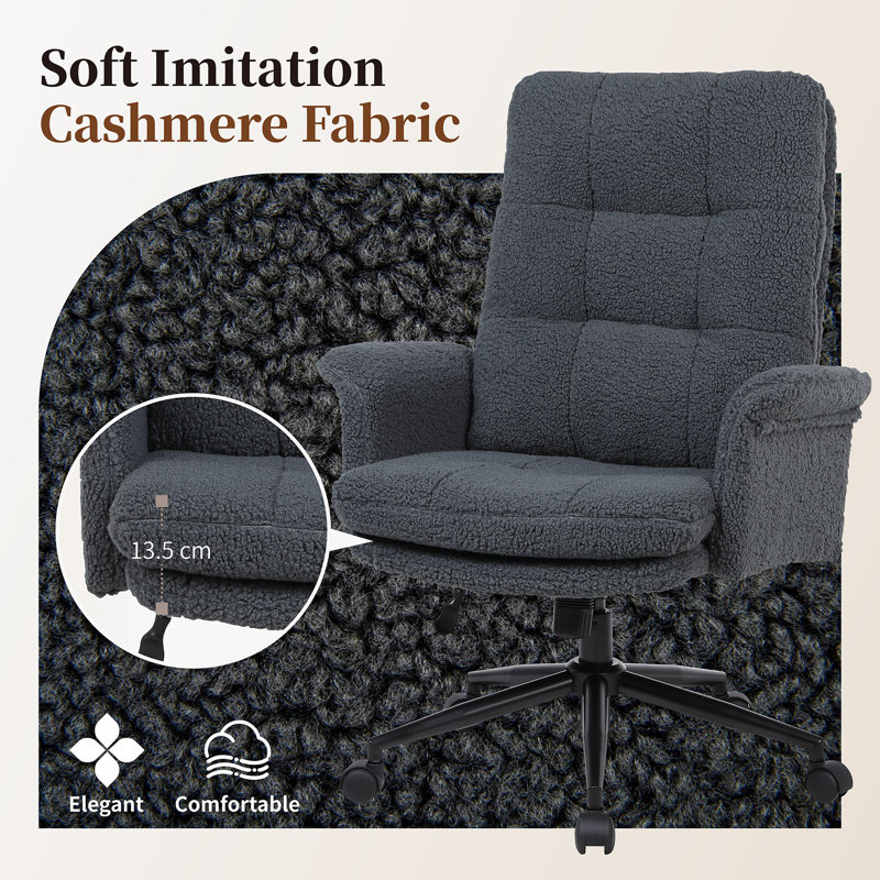 Office Chair, Ergonomically Designed, Featuring A Soft, Padded Seat And Backrest., Grey