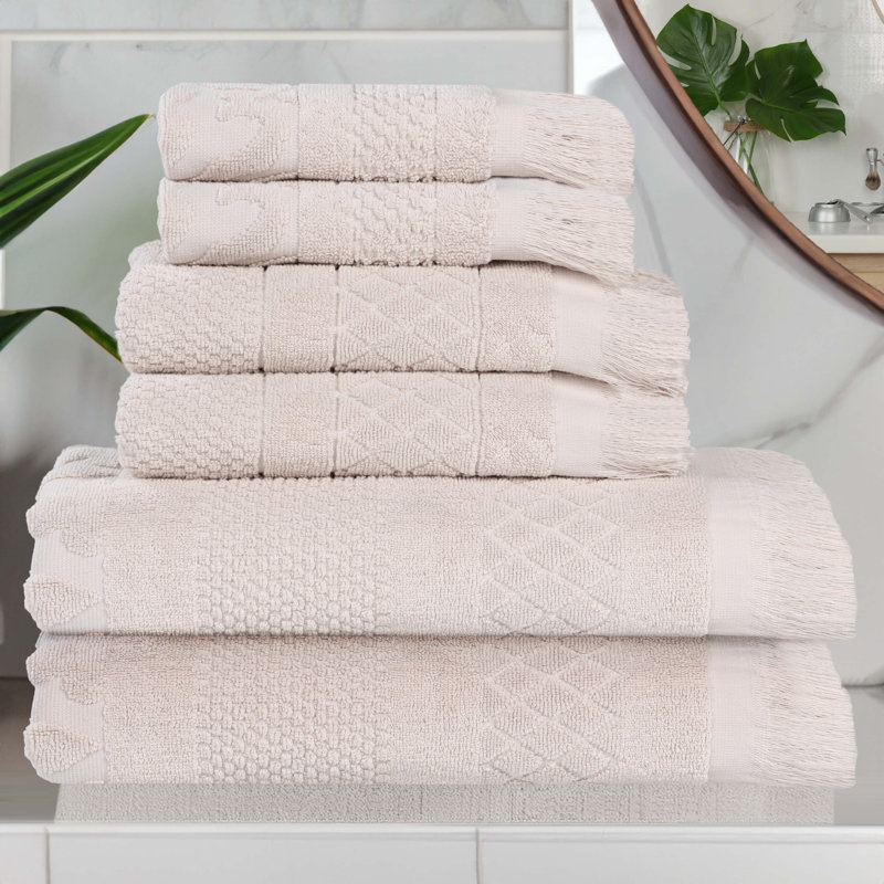 Serviette de bain Rolla, Ensemble de serviettes 6 pièces, Argent