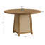47.2" Bohemian Solid Wood and Large  Rattan Round Table