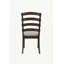 Ensemble de 2 chaises d'appoint en tissu gris, brun rustique et chêne