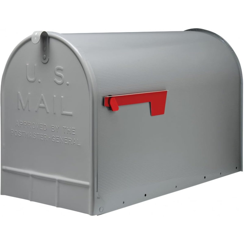 Boîte aux lettres champêtre gris de taille géante, capacité de 3175 pieds cubes, acier galvanisé, thermolaqué, 15 po X l 11,69 po X P 24,82 po L