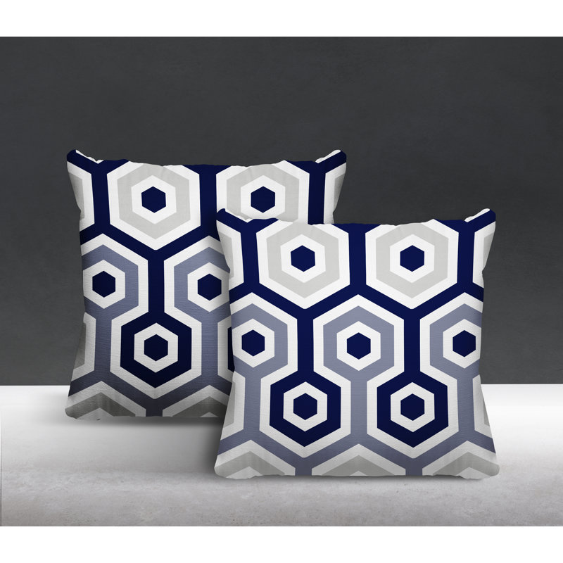  Coussin intérieur / extérieur, L 17 po x H 17 po, Bleu marine