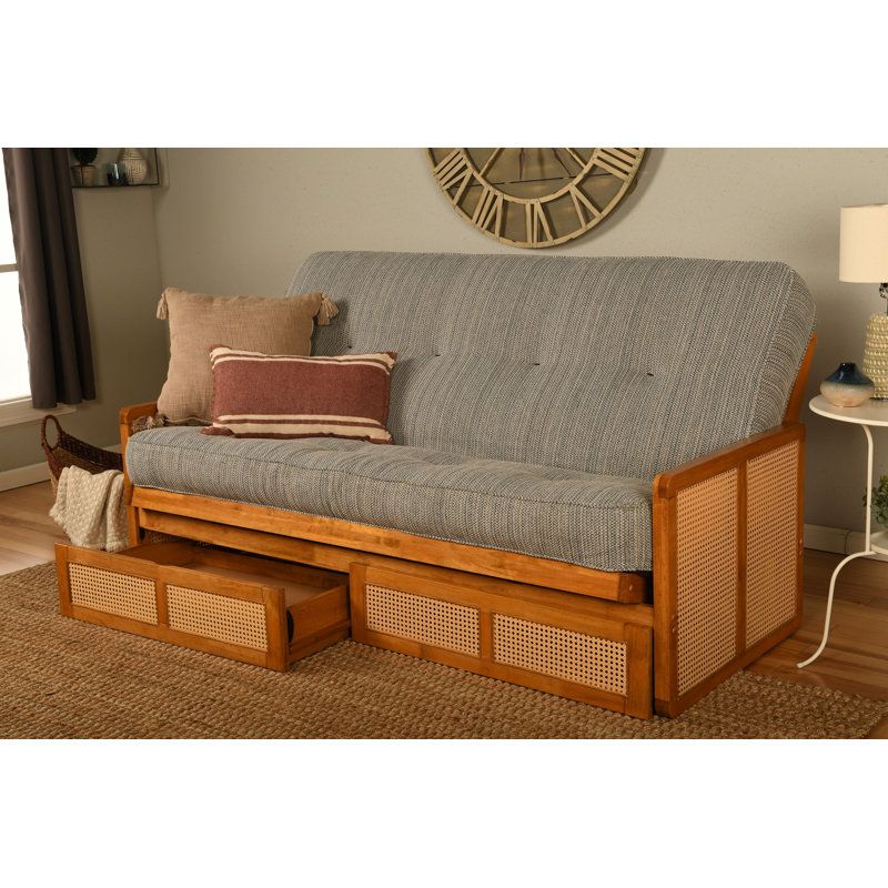 Futon double avec rangement Bridyn avec matelas, Port maritime de Bridyn