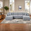 Grand canapé modulaire modulaire en chenille de 128 pouces pour la maison
