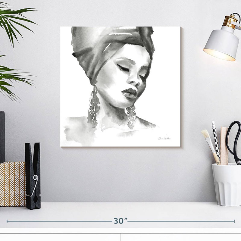 Woman BW, 16" H x 16" W