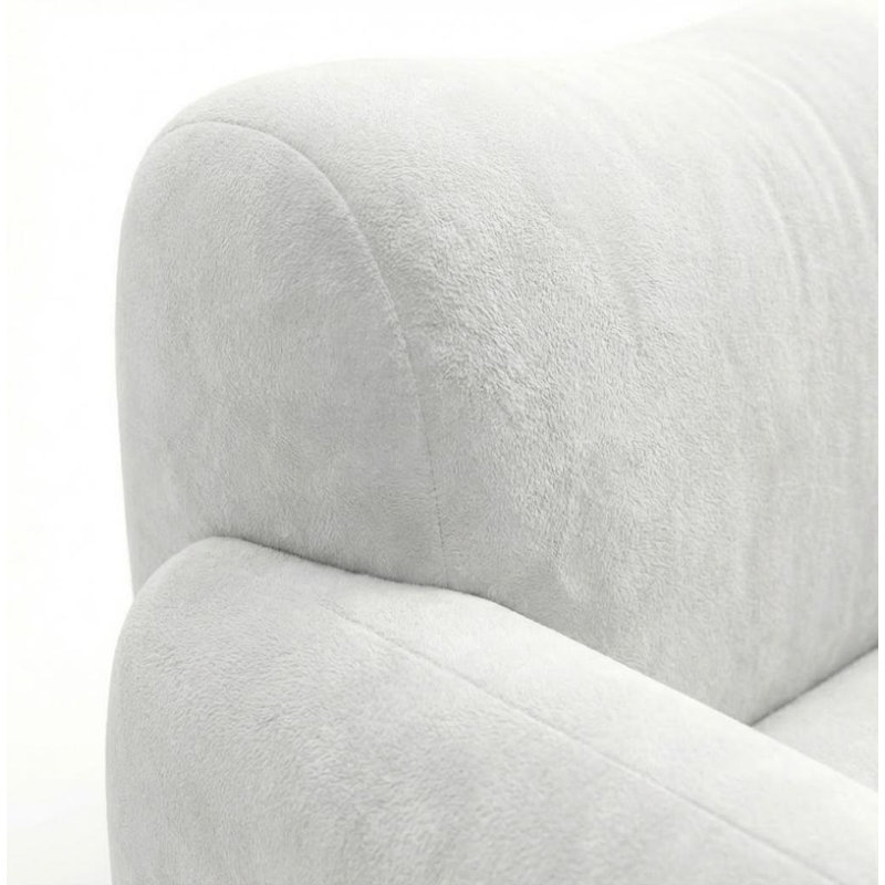 Chaise longue rembourrée Modern, White