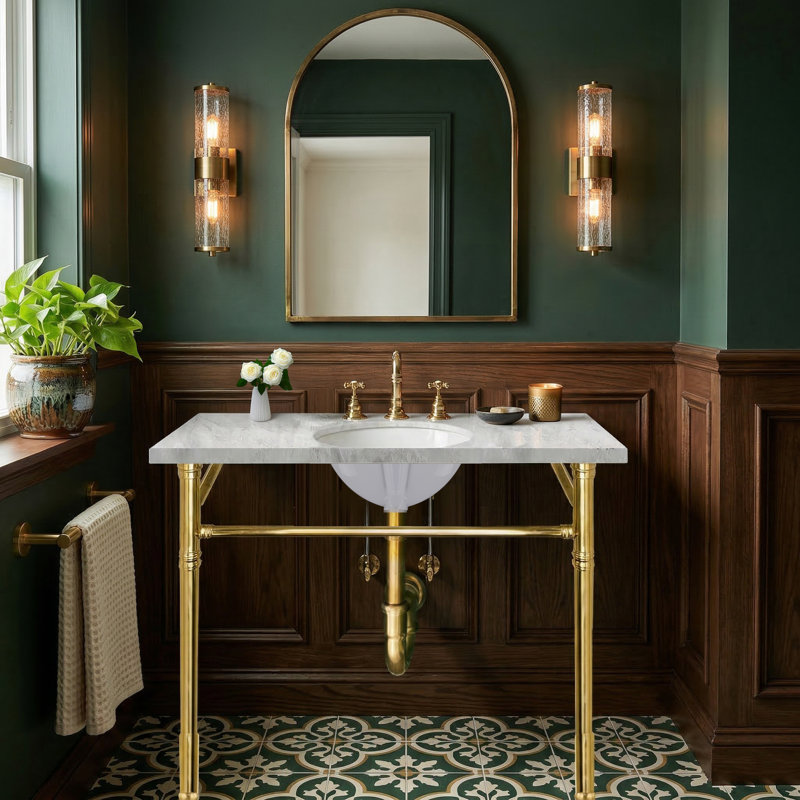Glazed Bottom Small Undermount Ceramic Sink