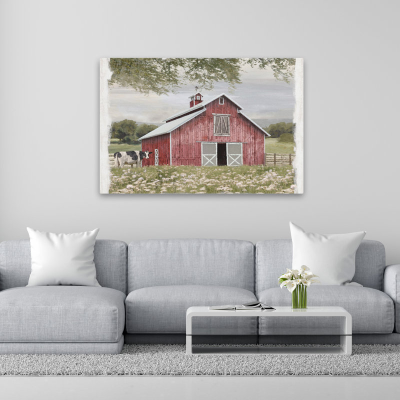 Quaker Hill Barn - ferme contemporaine de style grange rouge, H 60 po x l 40 po