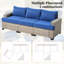 Ensemble de canapé d'extérieur 9 pièces avec table basse, coussin profond et coussin épais-908798337