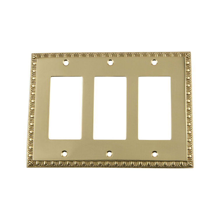 Egg and Dart 3-Gang Rocker Wall Plate
