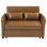 Fauteuil convertible surdimensionné en similicuir de 51,57 po avec trois ports USB pour petit espace