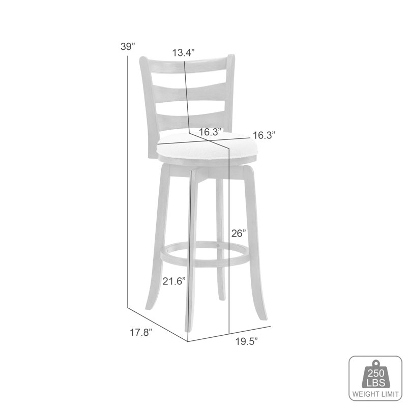 Tabouret de bar de cuisine Melindra, Éclat ambré, 1, Tabouret de comptoir (siège d'une hauteur de 26 p