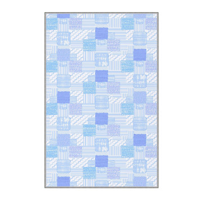 Tapis de haute qualité imprimé en 3D (2,6 x 4,0 pi), 100% polyester, d'une hauteur de poils de 0,3 po | Pois antibactérien et antidérapant en feutre de PVC | Lavable à la machine, conception élégante pour le salon, la chambre à coucher et le bureau