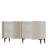 Adams Modern Wall-Mounted Console Table, White & Travertine, 59.1 x 29.5 x 12.6 inches | 100% Melamine Coated Particle Board, 0.7 inches Thick | Multiple Shelves, Space-Saving Design, Ideal for Living Room & Entryway-120473430
