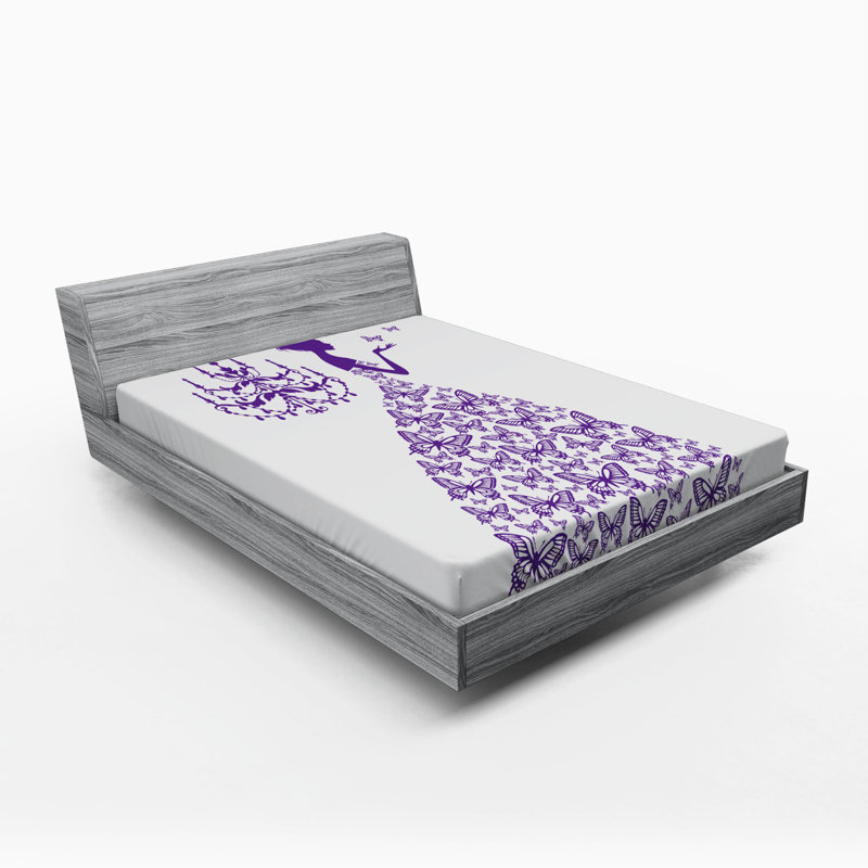Microfiber Fitted Sheet, Full Fitted Sheet, Purple