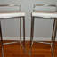 Tabouret Dayan blanc avec base chromée-841961050-841961049