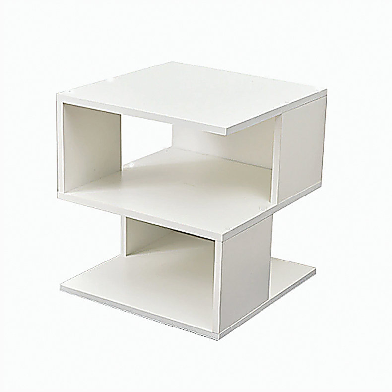 White 2-layer simple household bookshelf