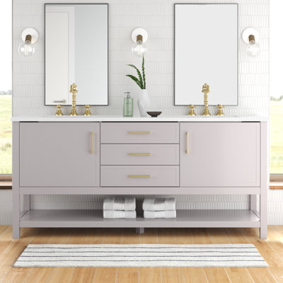 Meuble-lavabo double 72 po Vicini
