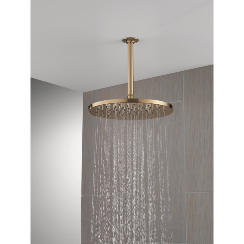 Pomme de douche à pluie avec technologie H2Okinetic, Bronze champagne Lumicoat
