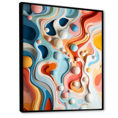 Tourbillon de marées colorées, art abstrait III