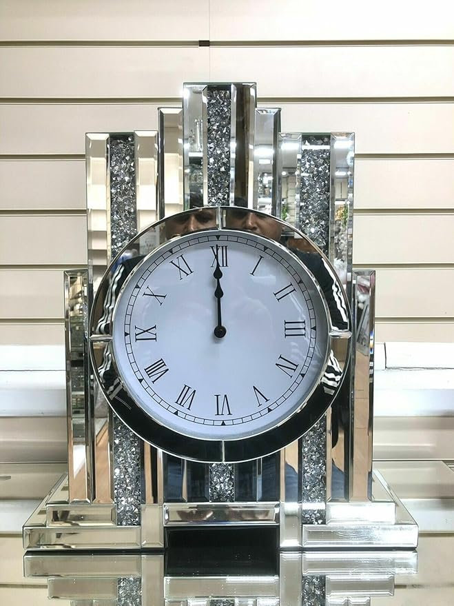 Roman Numeral Quartz Movement / Crystal Tabletop Clock