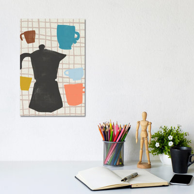 Coffee Cut Outs I - Wall Art Print - Wrapped Canvas