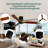 52 Inch Low Profile Ceiling Fan DC 3 Carved Wood Fan Blade Noiseless Reversible Motor Remote Control Without Light