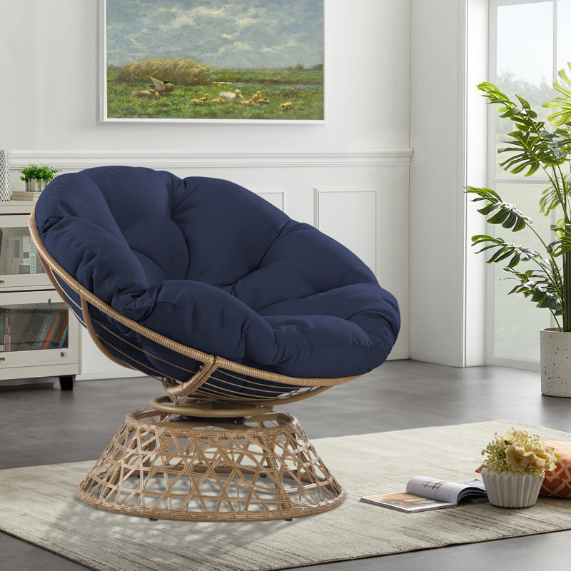 Patio Chair Papasan Premium Indoor Lounge Chair Cushion Swivel