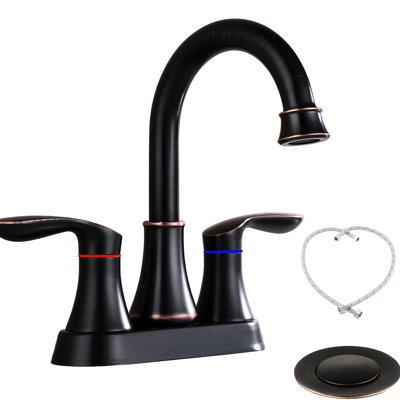 2 Luminaires de salle de bain en bronze huilé - Robinet de meuble-lavabo 5 pouces avec poignée à poignée de 18 mm pour une durée de vie prolongée