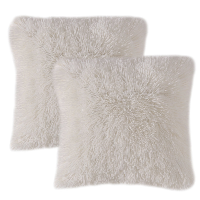 Housse de coussin carrée, Crème, 18 po x 18 po