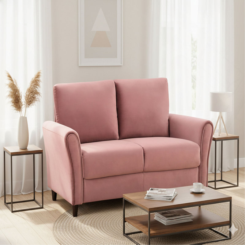Canapé Patricia, Polyester rose