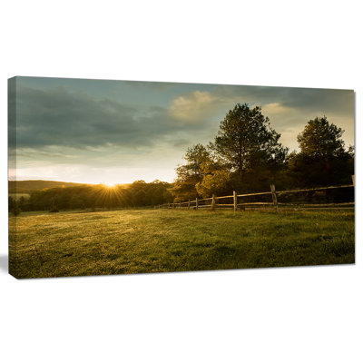 " Beautiful Sunrise In The Farm "