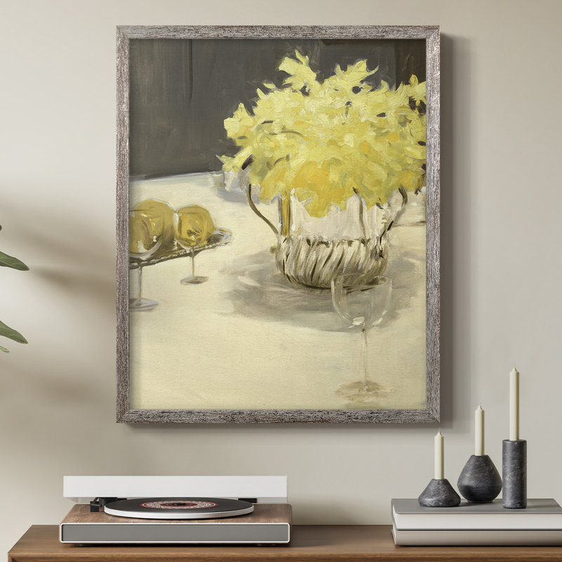 Impression florale vintage encadrée CCXLIX - bois massif