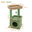 Arbre à chat, tour de chat en forme de cactus pour chats d'intérieur avec condo pour chat privé, poteaux à griffer en sisal naturel et pompon en peluche pour petits chats