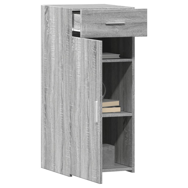 Neelum Sideboard, 93cm H x 40cm W x 42.5cm D, Grey/Sonoma