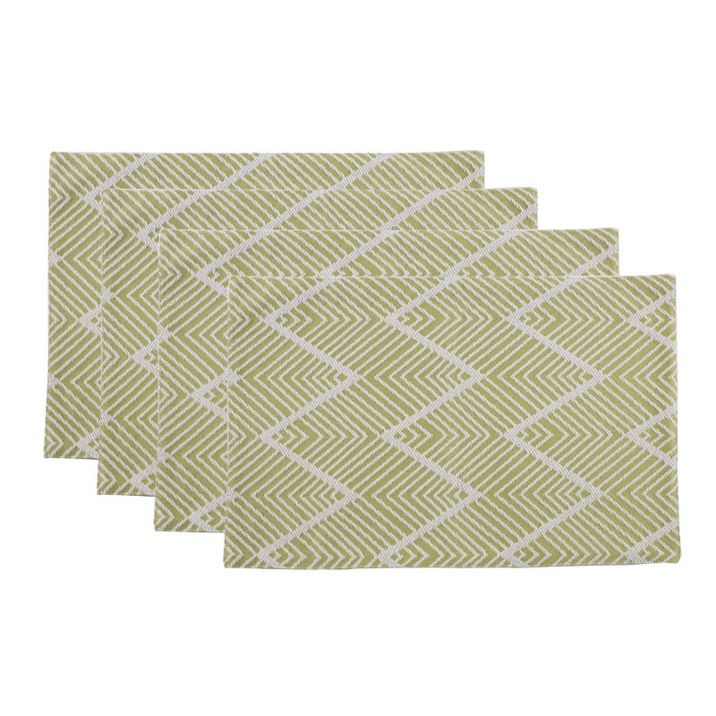 Chevron Rectangle Placemat, Yellow