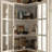 78.9'' H 5-Layer Corner Bookcase With Glass Doors