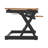 Rocelco 40 in. Black Height Adjustable Standing Desk Converter with Dual Monitor Mount Arm and Deep Keyboard Tray-124432869