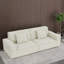 106,3 pouces, beige, compression moderne, matériau principal en éponge, salon, chambres d'amis, tissu rayé de haute qualité, conception à 3 sièges, chambre à coucher, microfibre douce, conception du siège