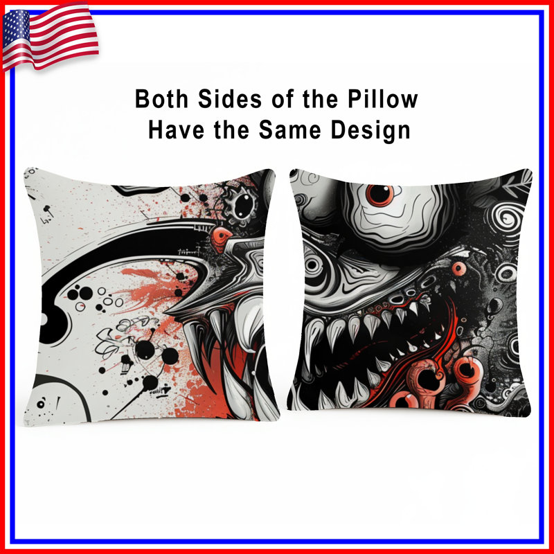 Coussin Monster, 18 po x 18 po