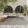 Rectangle Airabella Floral Machine Woven Polypropylene Indoor/Outdoor Area Rug in Gray/Ivory