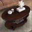 Table basse de salon ovale 42 po à 2 niveaux - Pieds en bois d'hévéa massif, facile à assembler et amp; Stable-1529734550-1529734548