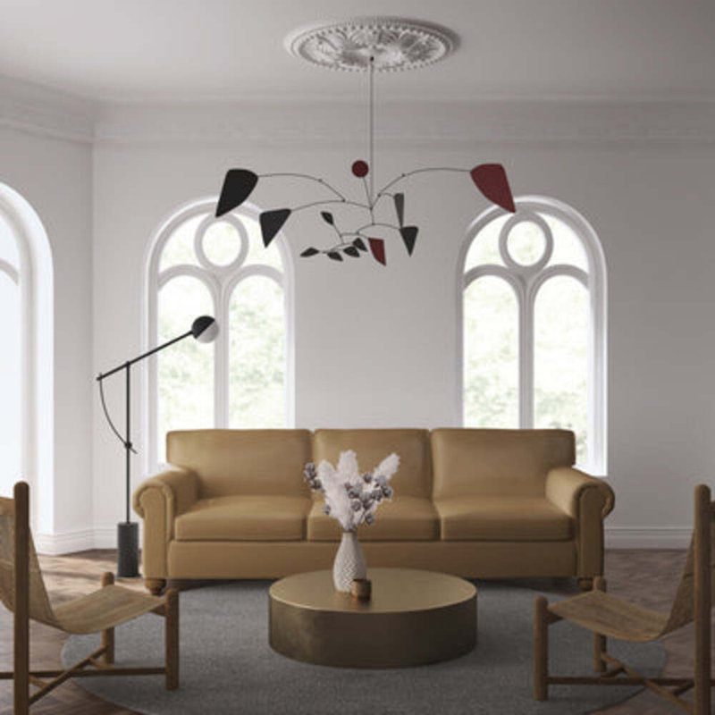 Canapé Leroy, H 36 po x l 96 po x P 49 po, Tapis massepain en lin à tissage carré, Patiné