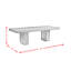 Table de salle à manger à hauteur standard 5 pièces Grimaldo et quatre chaises d'appoint grises