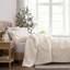 Ensemble d'édredon de 3 pièces en microfibre à nervures Swift Home - couleurs unies et motifs rayés - toutes saisons, durable, facile d'entretien-156299528-156299570