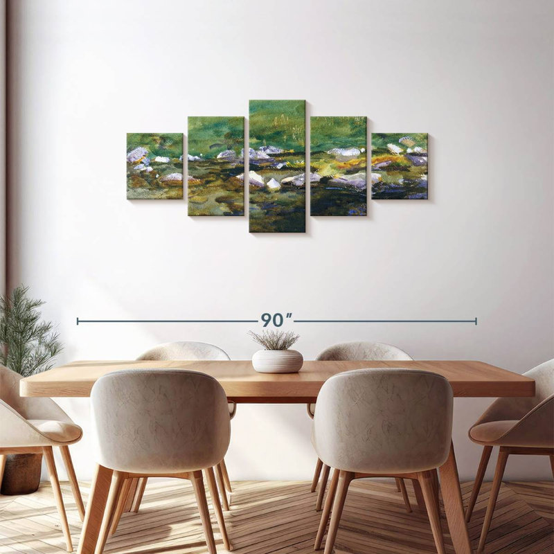 Brook et Meadow 1907, H 30 po x l 68 po